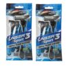 Laser Men 2 Pack Of Laser Sport 3 Triple Blade Razor 10 Pcs - LXINDIA.COM