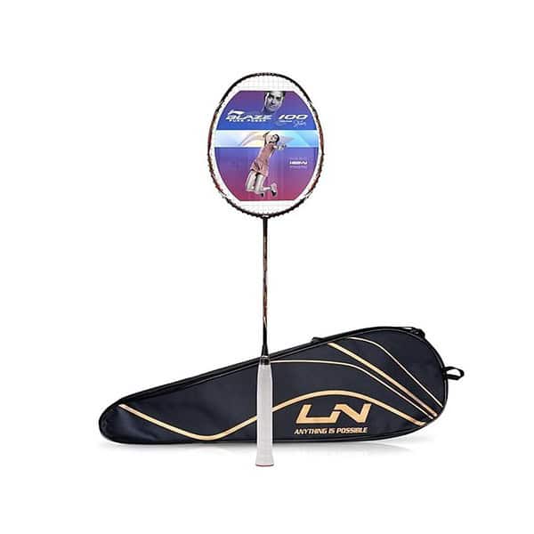 Li Ning Blaze 100 Carbon Fibre Badmiton Racket Merlot Gold Red - LXINDIA.COM