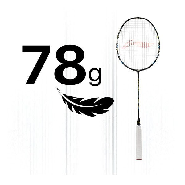 Li Ning Blaze 100 Carbon Fibre Badmiton RacketCharcoal Lime BlueA - LXINDIA.COM