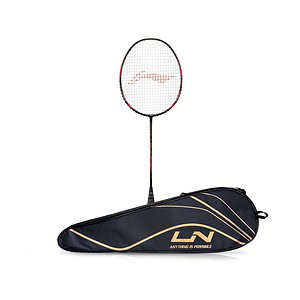 Li Ning Super Series 900 Strung Badminton Racket with Free Full Cover Black Red - LXINDIA.COM