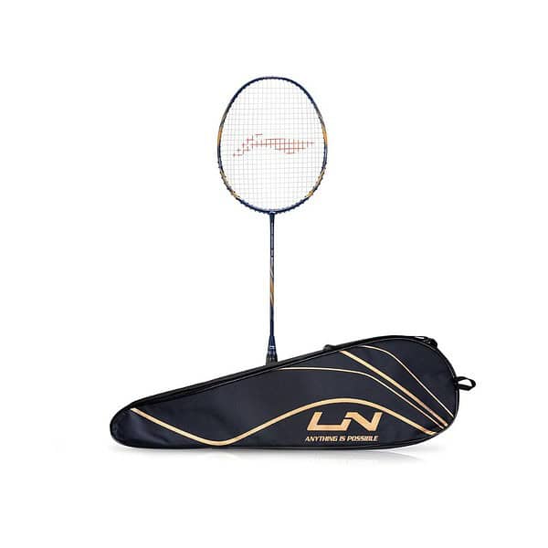 Li Ning Super Series 900 Strung Badminton Racket with Free Full Cover Navy Gold - LXINDIA.COM