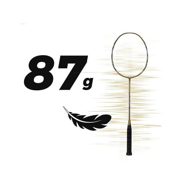 Li Ning Super Series 900 Strung Badminton Racket with Free Full Cover Olive Gold GreyA - LXINDIA.COM