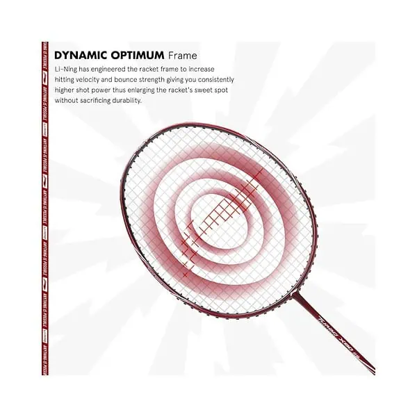 Li Ning Turbo Strung Badminton Racket RED WHITEA - LXINDIA.COM