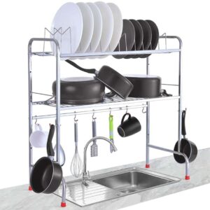 LiMETRO STEEL Over Sink Space Saving Dish Drainer Rack - LXINDIA.COM