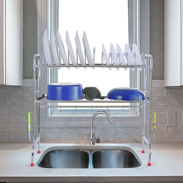 LiMETRO STEEL Over Sink Space Saving Dish Drainer Rack 1 - LXINDIA.COM