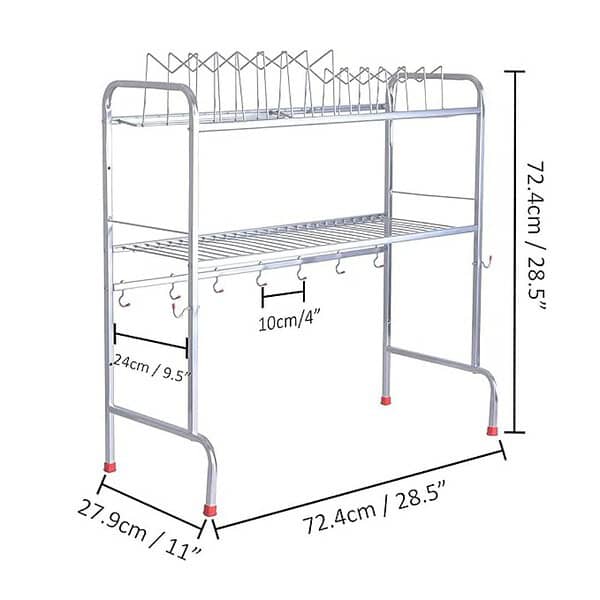 LiMETRO STEEL Over Sink Space Saving Dish Drainer Rack 3 - LXINDIA.COM