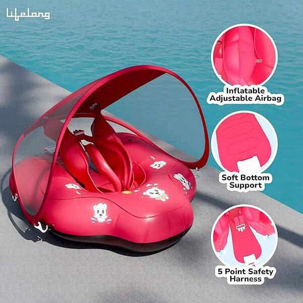 Lifelong Baby Swimming Tube with Canopy Baby Pool Seat 2 - LXINDIA.COM