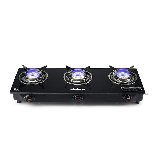 Lifelong LLGS930 Manual Ignition High Efficiency 3 Burner Gas Stove - LXINDIA.COM