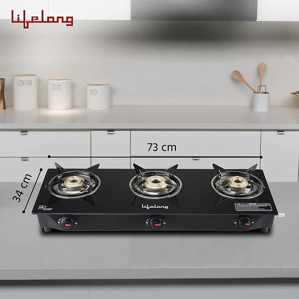 Lifelong LLGS930 Manual Ignition High Efficiency 3 Burner Gas Stove1 - LXINDIA.COM