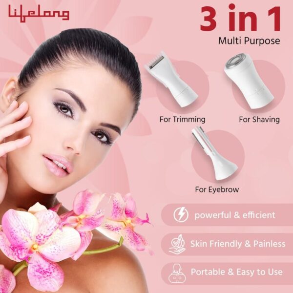 Lifelong Rechargeable Trimmer for Women LLPCW30 White2 - LXINDIA.COM