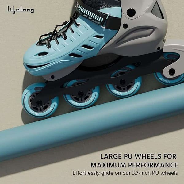 Lifelong Skating Shoes Roller Skate Shoes 4 Wheels Inline Skates Blue 2 - LXINDIA.COM