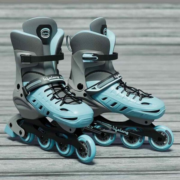 Lifelong Skating Shoes Roller Skate Shoes 4 Wheels Inline Skates Blue - LXINDIA.COM