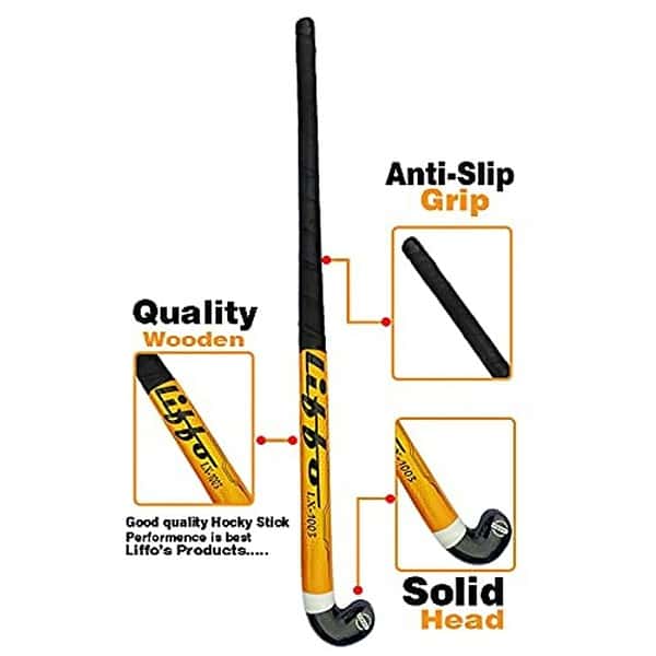 Liffo® Hockey Stick Witjh Baseball bat Heavy Duty with Cover Yellow 3 - LXINDIA.COM