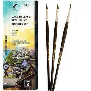 Like it Artist Professional Painting Brushes Dagger Painting Brush Set of 3 - LXINDIA.COM