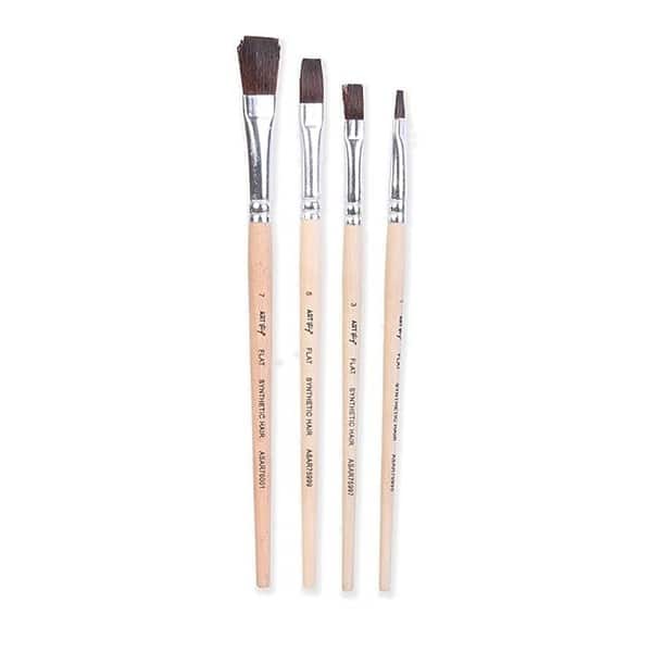 Little Birdie Watercolour Brush Flat Synthetic Hair Size 2 4 6 8 Set of 4pc1 - LXINDIA.COM