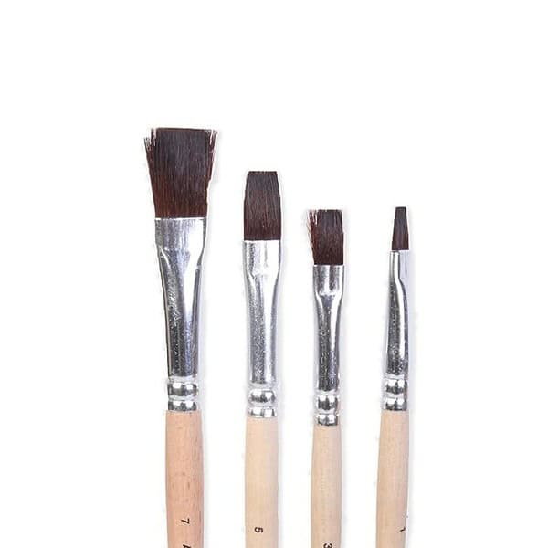 Little Birdie Watercolour Brush Flat Synthetic Hair Size 2 4 6 8 Set of 4pc2 - LXINDIA.COM