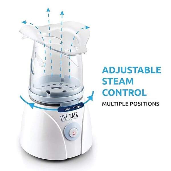 Live Safe Facial Steamer and Vaporizer with Adjustable Steam Control1 - LXINDIA.COM