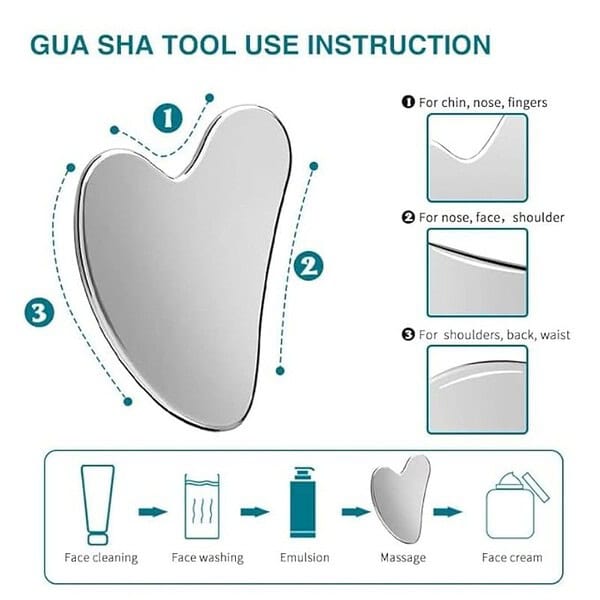 Livronic Gua Sha Tool For Face Body Eyes Neck Massager Heart Shape 1 - LXINDIA.COM