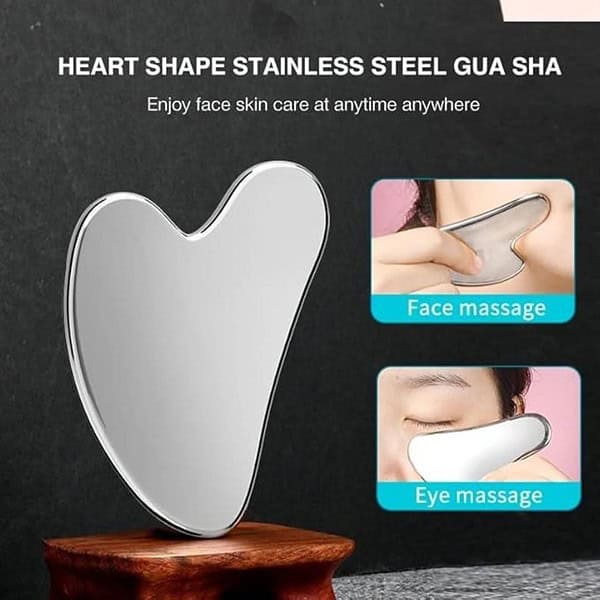 Livronic Gua Sha Tool For Face Body Eyes Neck Massager Heart Shape 2 - LXINDIA.COM