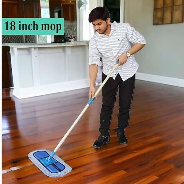 Livronic Plastic Wet And Dry Cotton Pad Floor Mop 2 - LXINDIA.COM