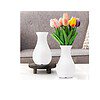 Livzing 5.9 inch Plastic Flower Vase for Home Decor Pack of 2 White - LXINDIA.COM