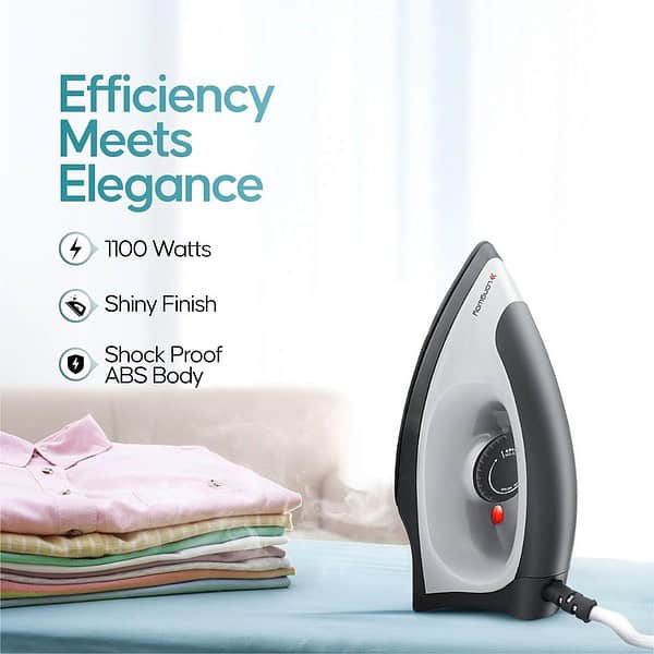 Longway Kwid Light Weight Iron for Clothes 1100 Watt Black2 - LXINDIA.COM