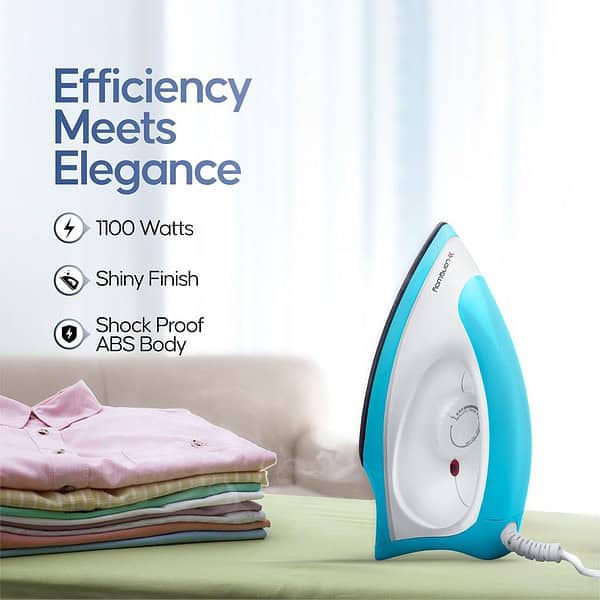 Longway Kwid Light Weight Iron for Clothes 1100 Watt Blue2 - LXINDIA.COM