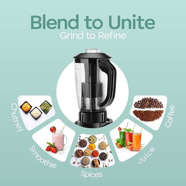 Longway Orion 900 Watt Juicer Mixer Grinder Black 4 Jars2 - LXINDIA.COM