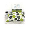 Loreto Green and Grey Black Circle Cotton King Bedsheet - LXINDIA.COM