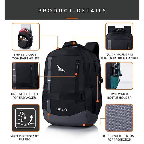 Lunars Bingo 48 L Laptop Office School Travel Business Backpack 1 - LXINDIA.COM