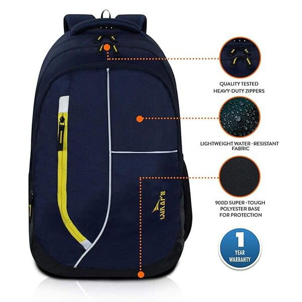 Lunars Comet 35L Water Resistant Travel Bagpack Navy blue 1 - LXINDIA.COM