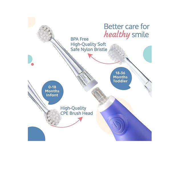 LuvLap Hippo Joy Baby Sonic Toothbrush - LXINDIA.COM