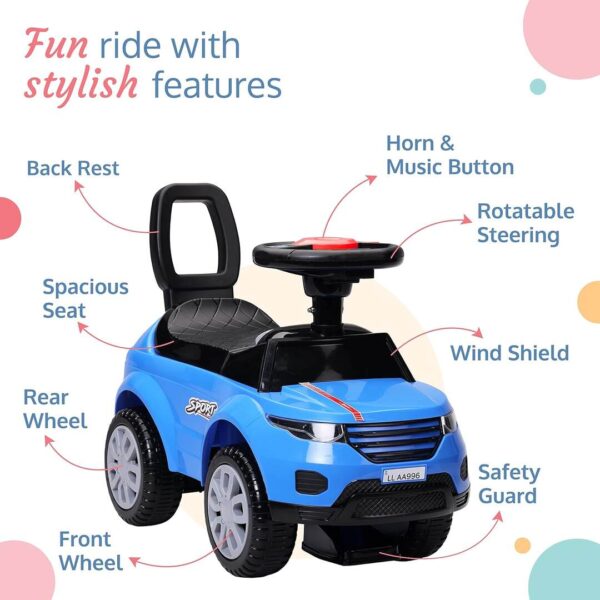 LuvLap Starlight Ride onand Car for Kids with MusicBlue a - LXINDIA.COM