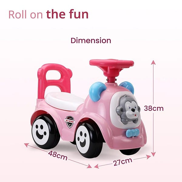 LuvLap Sunny Ride on and Car for Kids with Music Pink - LXINDIA.COM