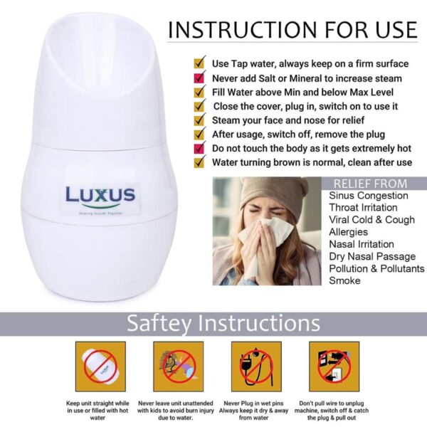 Luxus Steam Vaporizer MiniVapo Vap 05 Steam Inhaler1 - LXINDIA.COM