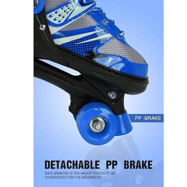 Lyrovo Roller Indoor Wheel Skates With Break For Boys Kids And Girls M Blue 1 - LXINDIA.COM