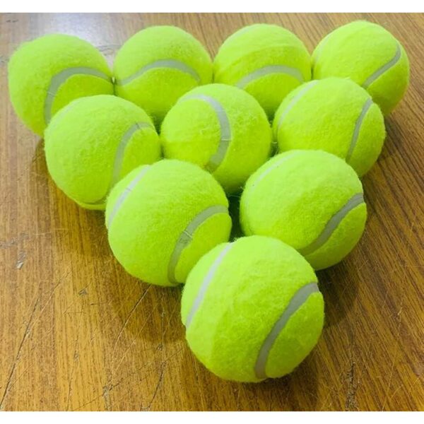 M Art Cricket Tennis Ball Light Weight Pack Of 10 Rubber Green - LXINDIA.COM