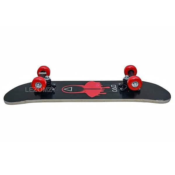 M Prabhu Wooden Skate Board Portable Handheld Skateboard Red Diamond Print 3 - LXINDIA.COM