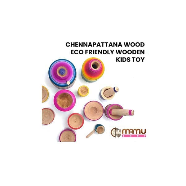 MAMU SHOP Mamushop Chennapattana Wooden Kids Toy Kitchen Set 02 - LXINDIA.COM