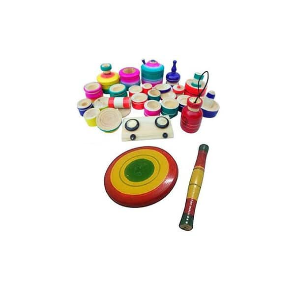 MAMU SHOP Mamushop Chennapattana Wooden Kids Toy Kitchen Set - LXINDIA.COM