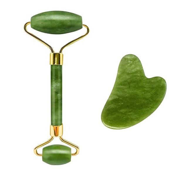 MAYCREATE Jade Roller and Gua Sha Set Face Massage Roller - LXINDIA.COM