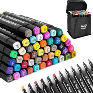 MECHBORN 48 Pc Dual Tip Art Markers Alcohol Markers Pen Set - LXINDIA.COM