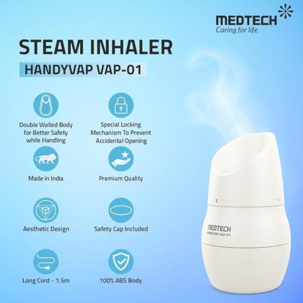 MEDTECH Steam Inhaler VAP 01 Steam Vaporizer Machine1 - LXINDIA.COM