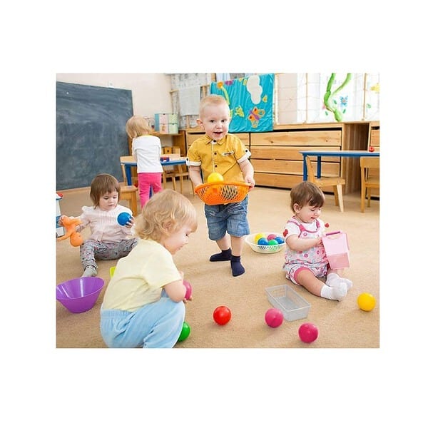 MINITOES Plastic Baby 12pcs Premium Multicolour Balls for Kids 3 - LXINDIA.COM