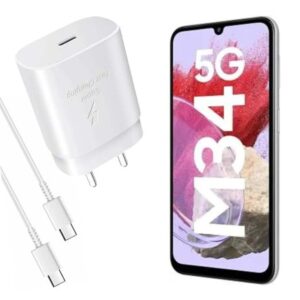 MMAK 25W Charger with Cable for Samsung Galaxy M34 5G - LXINDIA.COM