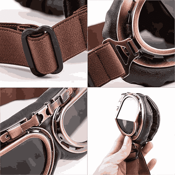 MUXSAM 1PC Motorcycle Steampunk Vintage Goggles 2 - LXINDIA.COM