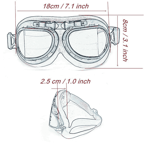 MUXSAM 1PC Motorcycle Steampunk Vintage Goggles 3 - LXINDIA.COM