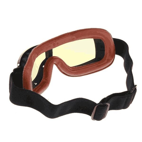 MYADDICTION Motorcycle Goggle For Harley Helmet Pilot Cruiser Riding Brown2 - LXINDIA.COM