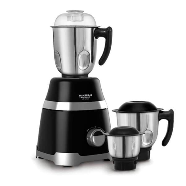 Maharaja Whiteline 1000 W Ultramax HD Mixer Grinder Black with Chrome Finish - LXINDIA.COM