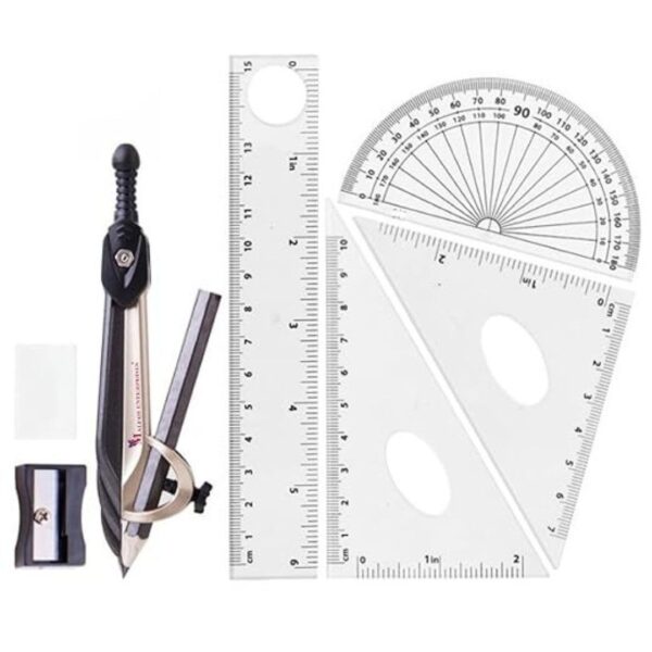 Malfah Compass Drafting Box Black Set2 - LXINDIA.COM